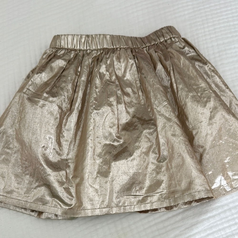 Mini Boden Shimmering Gold Skirt